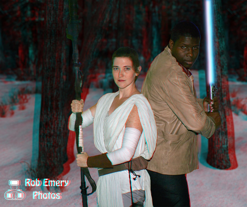 Rey & Finn prepare to fight Kylo